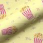 Preview: Dekostoff Halbpanama in Gelb mit Popcorn, Stoff in ganzer Breite